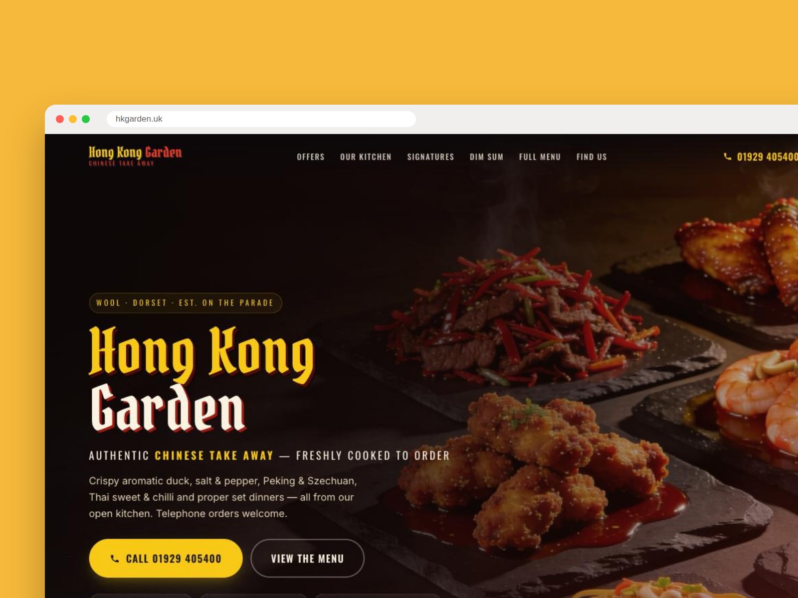 Hong Kong Garden takeaway website